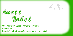 anett nobel business card